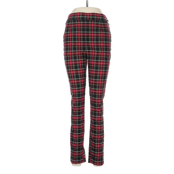 DKNY Tartan Plaid Pull On Stretch Pant Size Medium - Picture 1 of 7